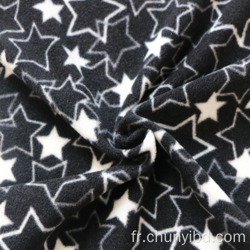 Vente à chaud Dernest Designs Star Pattern Fashion imprimé en polaire Tissu en molleton